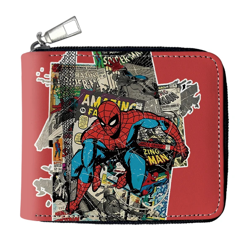 Hemasa Spider-Man Round Zipper Wallet Cool Design with Zipper Pocket