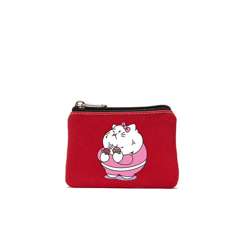 Cartoon Hellos Kittys Coin Purse Canvas Bag Card Bag Simple Fabric Coin Small Bag Cotton Storage Bags for Children's Gifts
