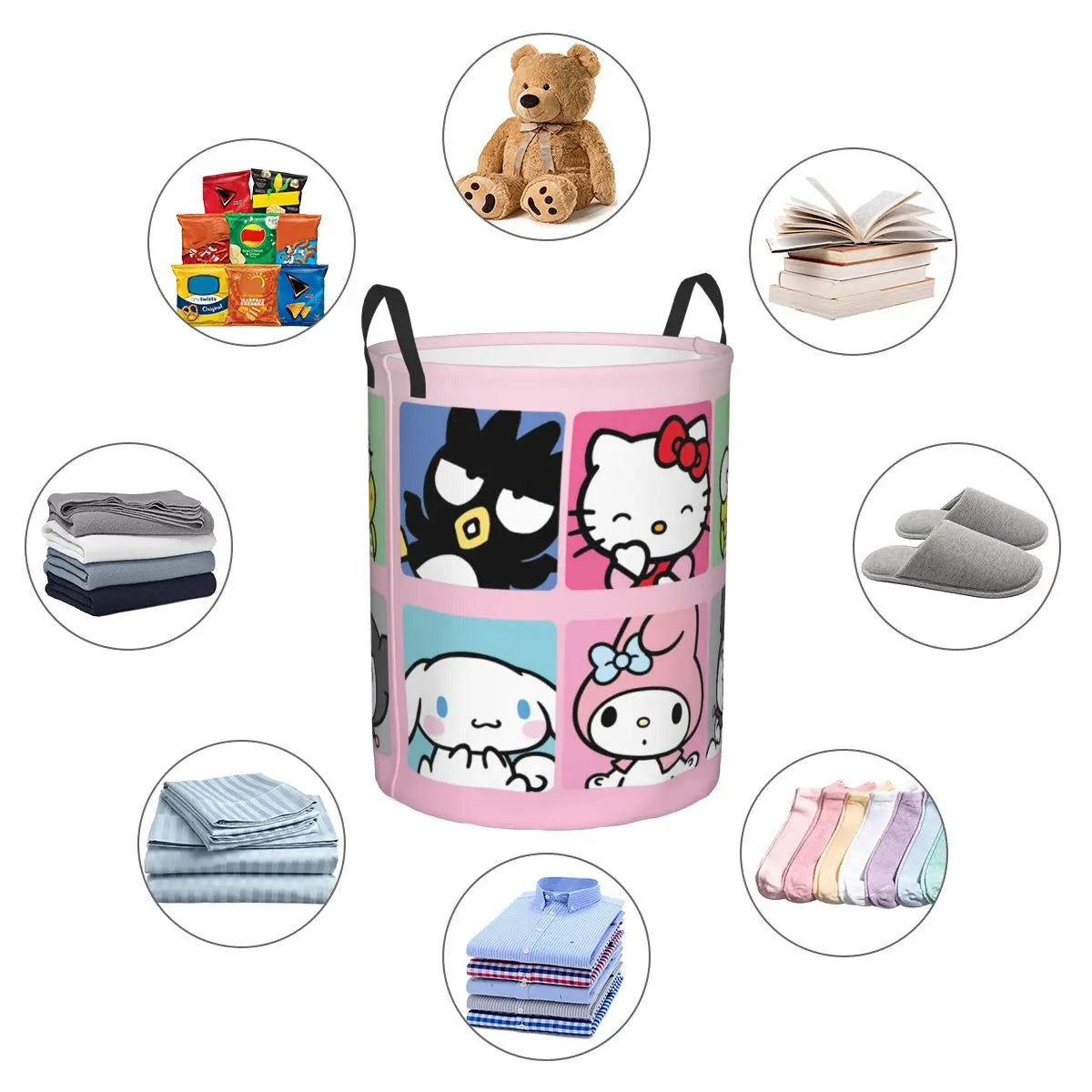 Tejesa Laundry Basket Foldable Large Capacity Clothes Storage Bin Big -eyed Frog Anime Baby Hamper