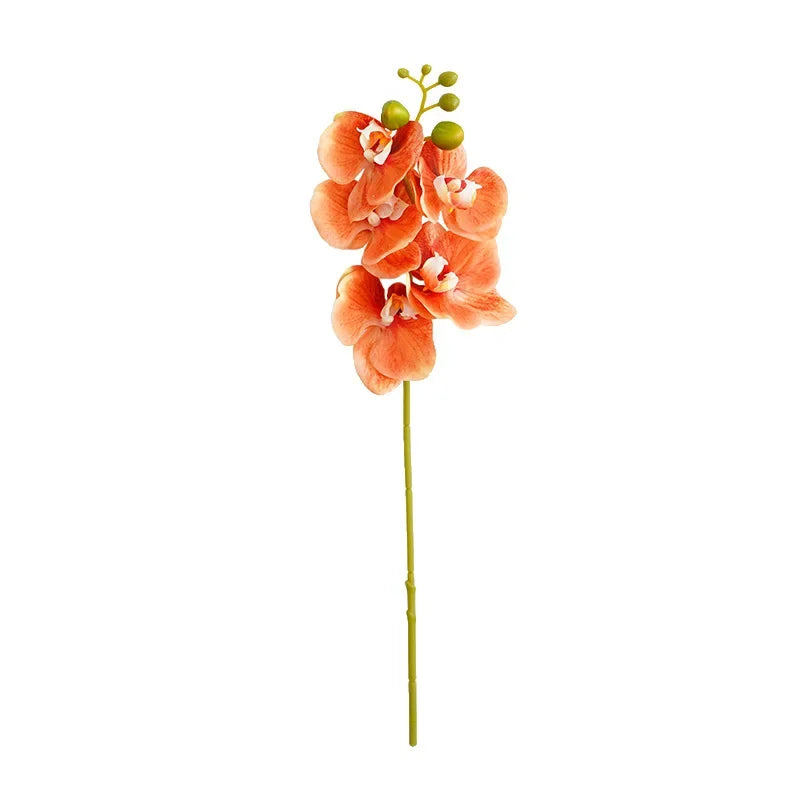 Tejesa 3 Pcs Artificial  Plastic Orchids Plastic Phalaenopsis  Artificial Flowers