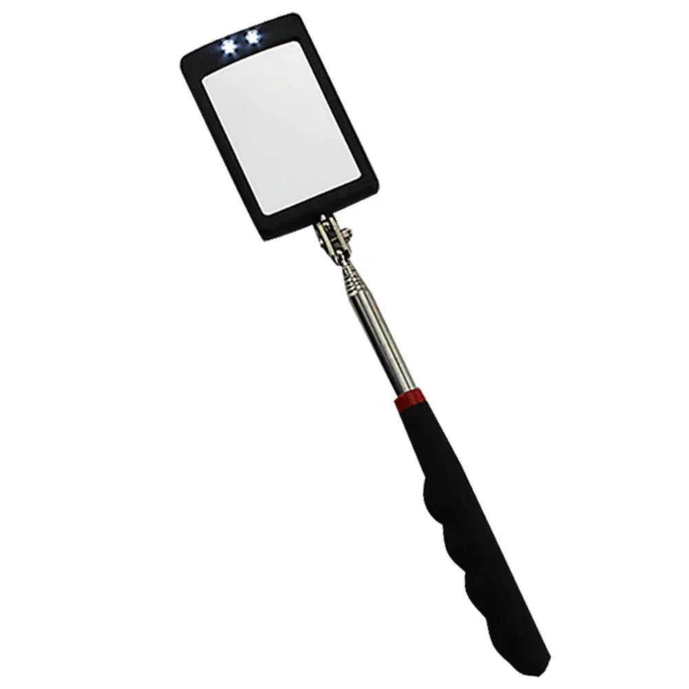 Automobile Chassis Endoscope 360°Telescoping Mirrors Angle LED Light Magnification Inspection Mirror Car Repair Detection Tools