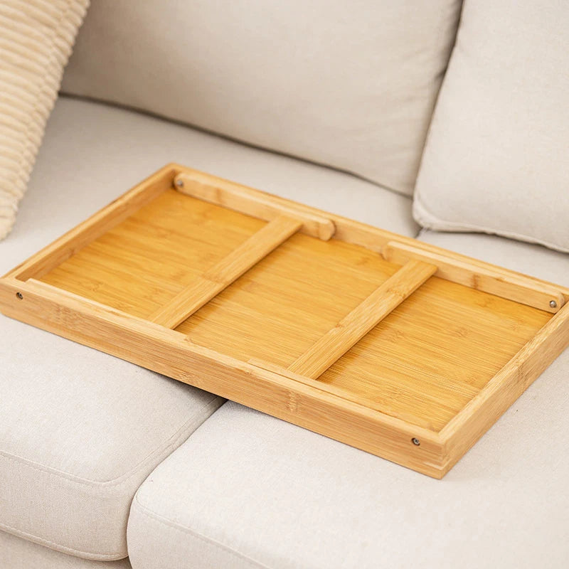 Hemasa Bed Tray Table Folding Legs Portable Breakfast Tray for Sofa Eating, Drawing, Platters Bamboo Serving Lap Desk Snack Tray