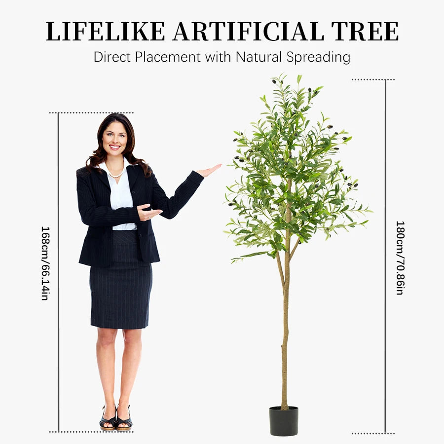 Artificial Olive Tree 120/150/180cm  Room Decoration Detachable Artificial Decorative Plants With Fruit For Home Garden Decor