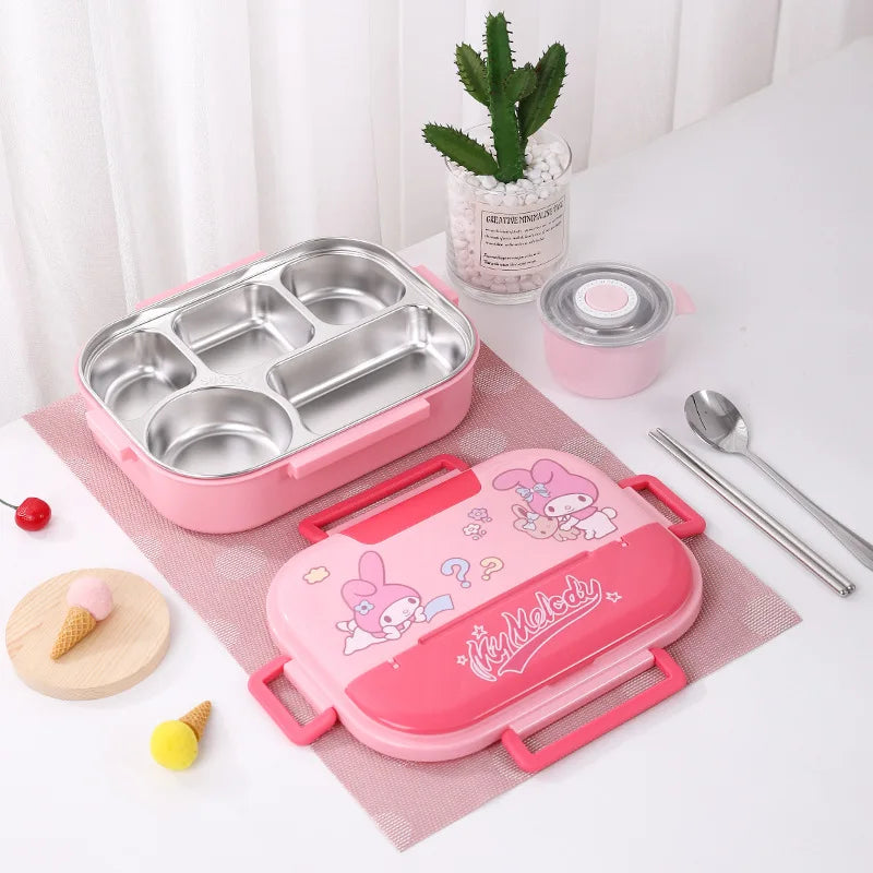 Hemasa Four Grids Five Grids Large Capacity Cartoon Anime Figure Cute Insulation