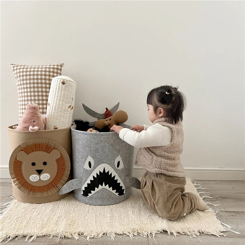 Hemasa large capacity baby toy storage bucket / Large Laundry Hamper Kid Toys Storage Basket Clothes Organizer