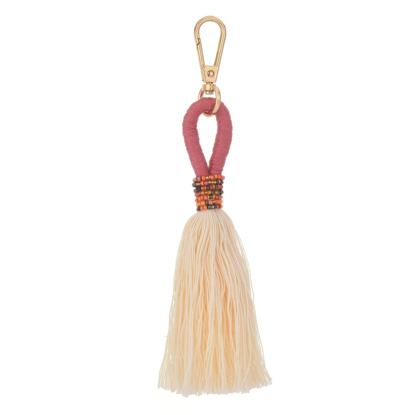 Hemasa   Hand Woven Key Chain Millet Bead Accessories Tassel Key Chain Bag Pendant Accessories Jewelry Dropshipping