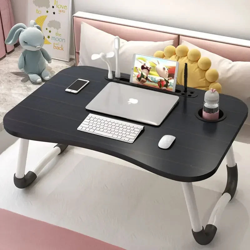 Folding Laptop Home Desk, Bed & Sofa, Bed Tray Table, Portable Lap Desk for Study and Reading, Bed Top Tray Table