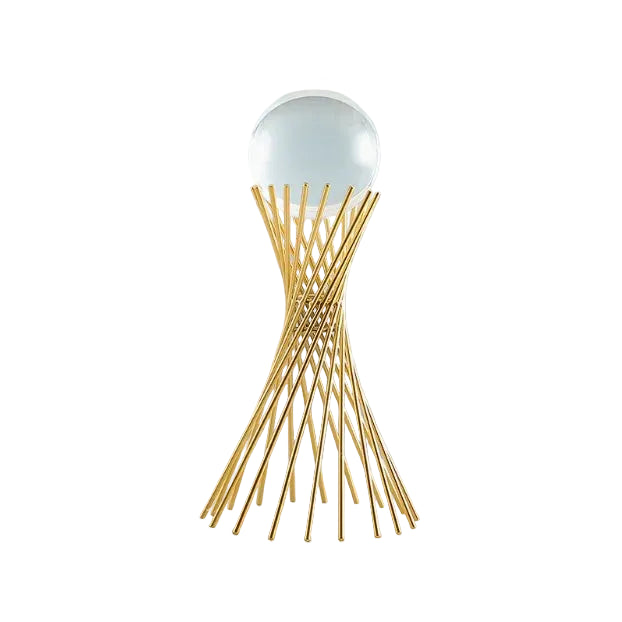 Hemasa Geometric Metal Figurines/ Crystal Ball Model Decorative Crafts/Living Room Desktop Ornaments/ Home Decorati