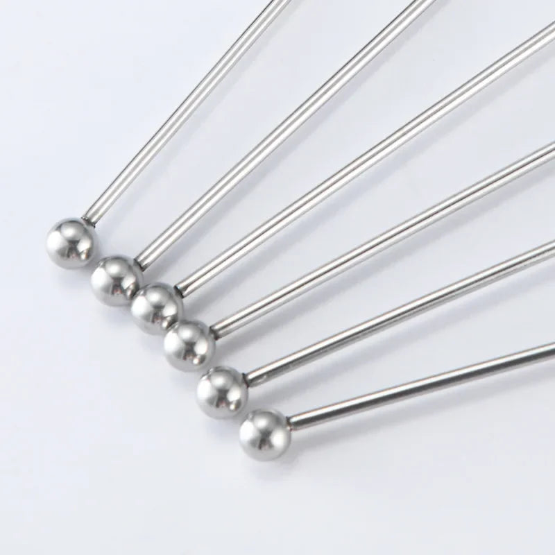 Hemasa  Stainless Steel  6 Pcs Cocktail Picks Fruit Sticks Toothpicks for Party Bar