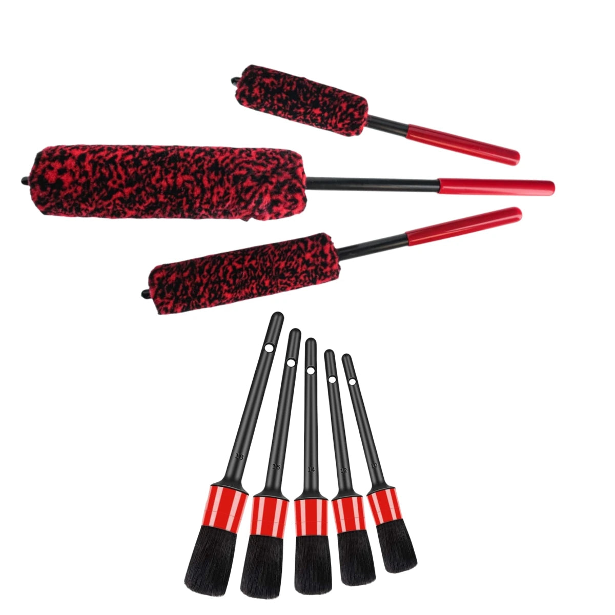 Tejesa Auto Tire Wheel Detailing Brushs Set Multifunctional Car Cleaning tools for Car Rim Tire Bendable Detail Clean Easy Car Wash Too
