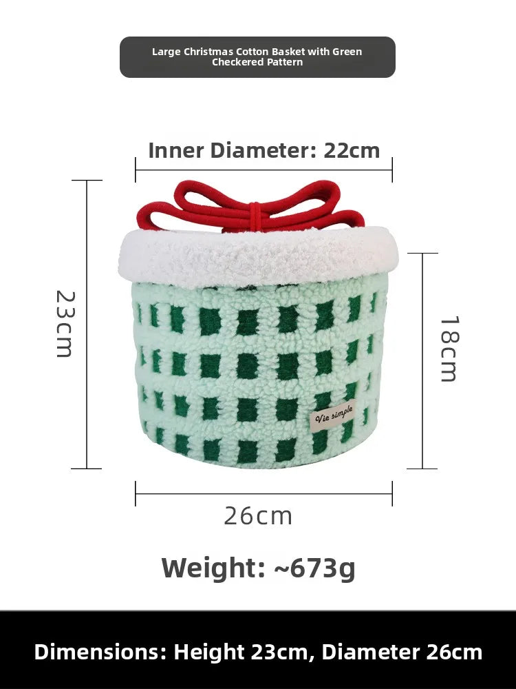 Tejesa Dopne Cotton Tead Woven Storage Basket Cute Living Room Sna Miscellaneous Goods Storage Box Bedroom Cosmetic Organizer...