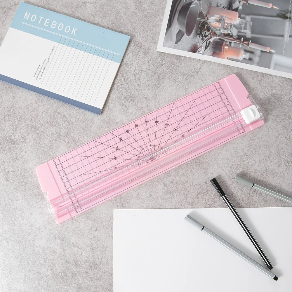 Hemasa 1PC A4 Paper Cutter Safety Protection And Side Ruler Scrapbooking Tool For Handmade Paper, Coupons, Labels