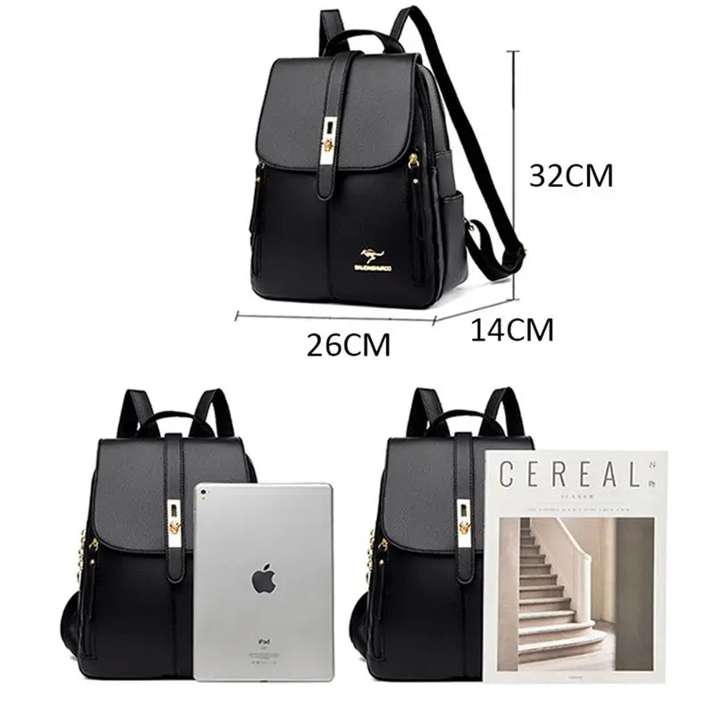 Women's 2024 Leather Bapa Faionable Polyester Material Dual-oulder Bag for Travel And Busin Trips
