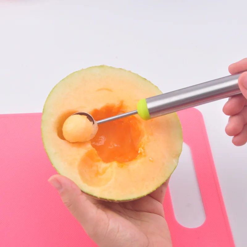 Hemasa Watermelon Ball Scoop Fruit Spoon Ice Cream Sorbet Stainless Steel Cooking Tool