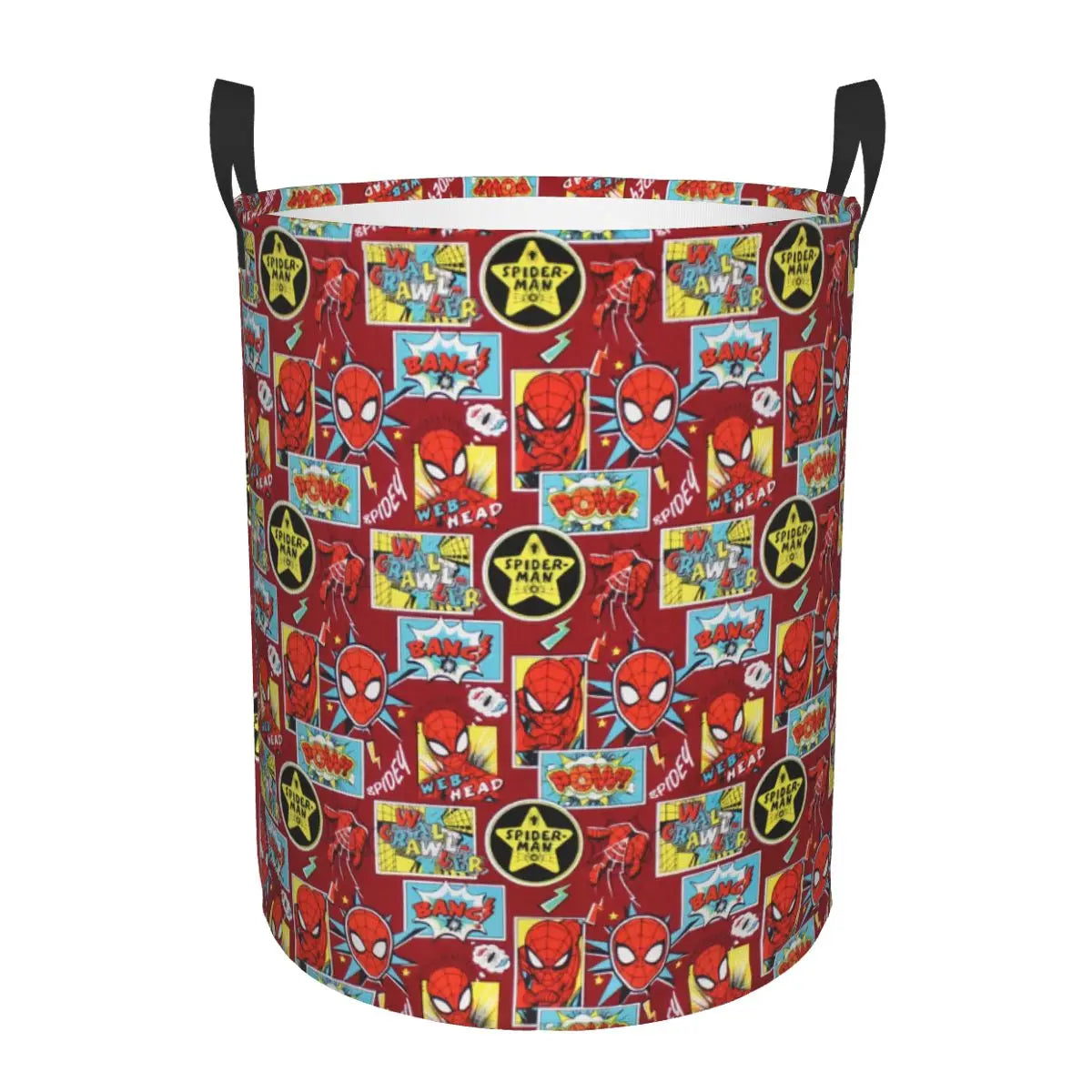 Tejesa  Laundry Hamper Large Storage Basket Action Spider Man Comics Girls Boys Toy Organizer