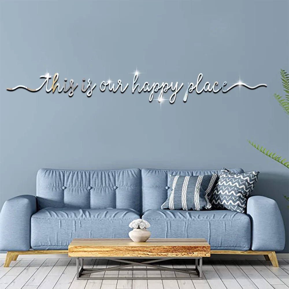 Hemasa Mirror acrylic three-dimensional wall paste bedroom living room kitchen wardrobe self-adhesive decoration living room decoration