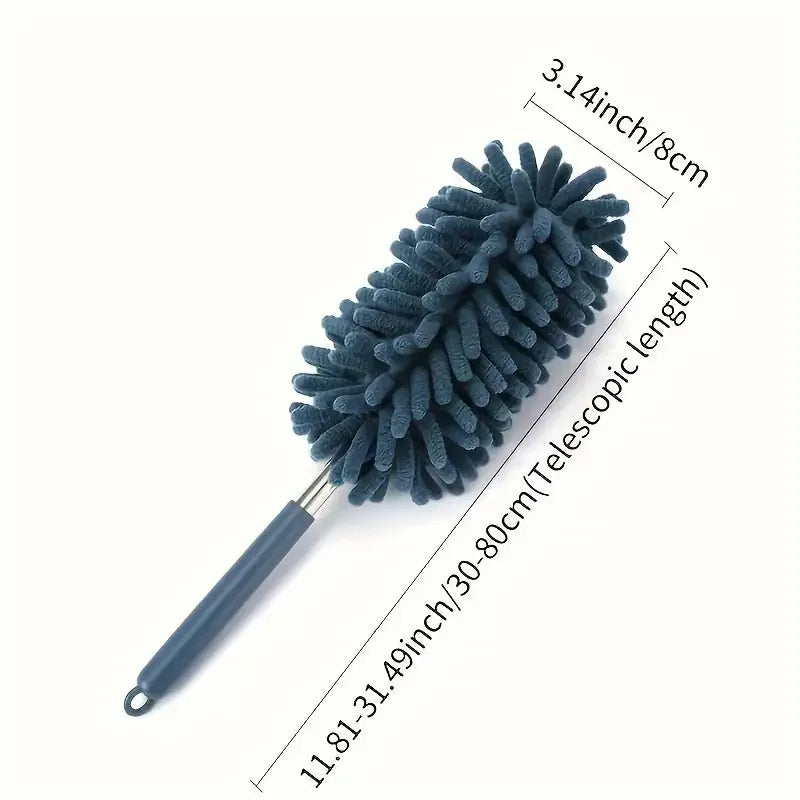 Hemasa Mini Car Duster Brush Extendable Bendable Microfiber Dusting Tool for Home and Auto Interior Cleaning Polyester Fiber Material