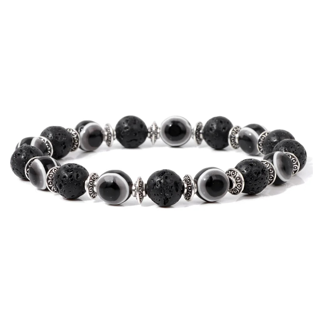 Tejesa Turkey Evil Eye Bracelet Lucky 8mm Colorful Beaded Bracelets For Women Men Blue Eye Aesthetic Handmade Bangle Friendship Jewelry