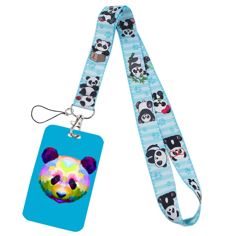 Tejesa  panda Lanyard Badge Holder ID Card /Lanyards Cell Phone Rope Key Lanyard Neck Straps Keychain