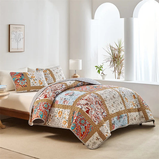 Soft Bedspread Queen Quilt Decorative Bed Coverlets for Spring Summer Bedding Set with Pillow Shams, Quilt Queen King Coverlet