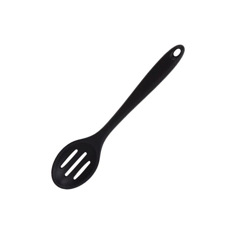 Hemasa 5PCs  Silicone Soup Ladle Colander Kitchen Salad Mixing Spoon Children Tablespoons Rice Porridge Scoops
