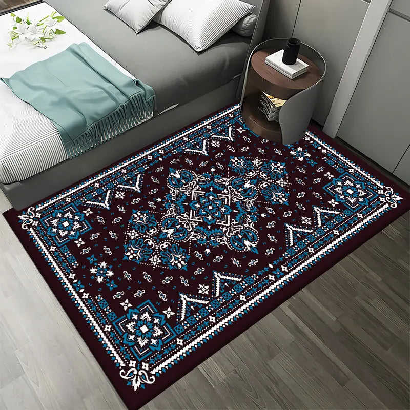 Persian retro carpet living room bedroom mat non slip area  Moroccan decorative  floor