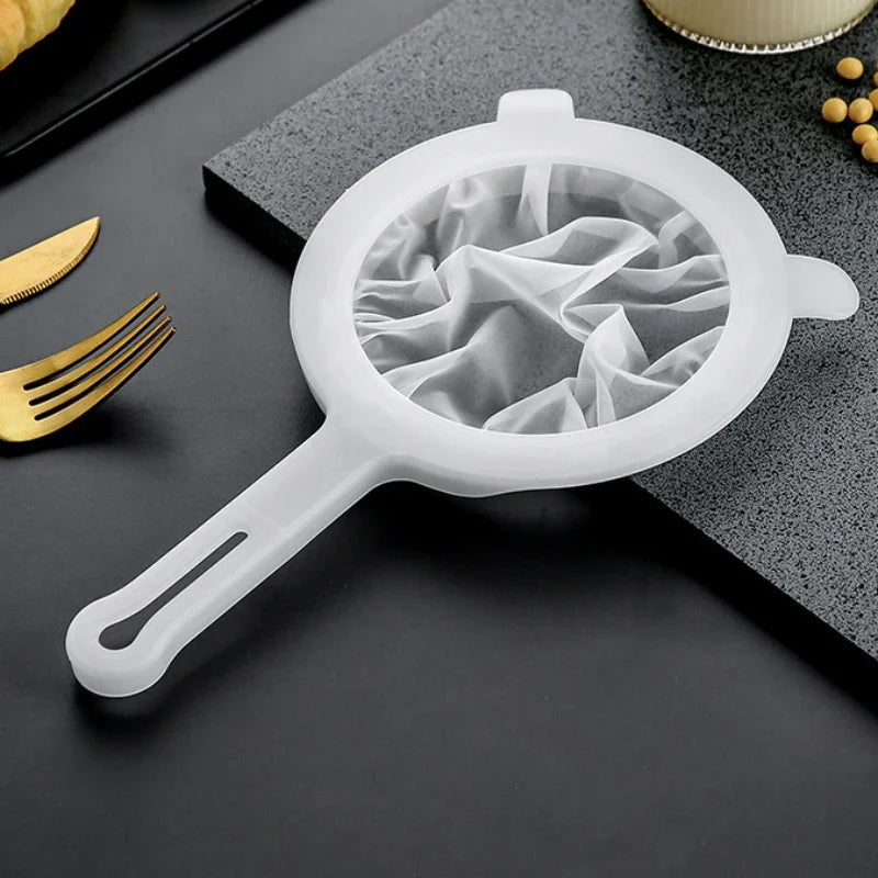 Hemasa 100/200/400 Mesh Kitchen Nut Milk Filter Ultra-fine Mesh Strainer Nylon Mesh Filter Spoon for Soy Milk Coffee Yogurt Strainers