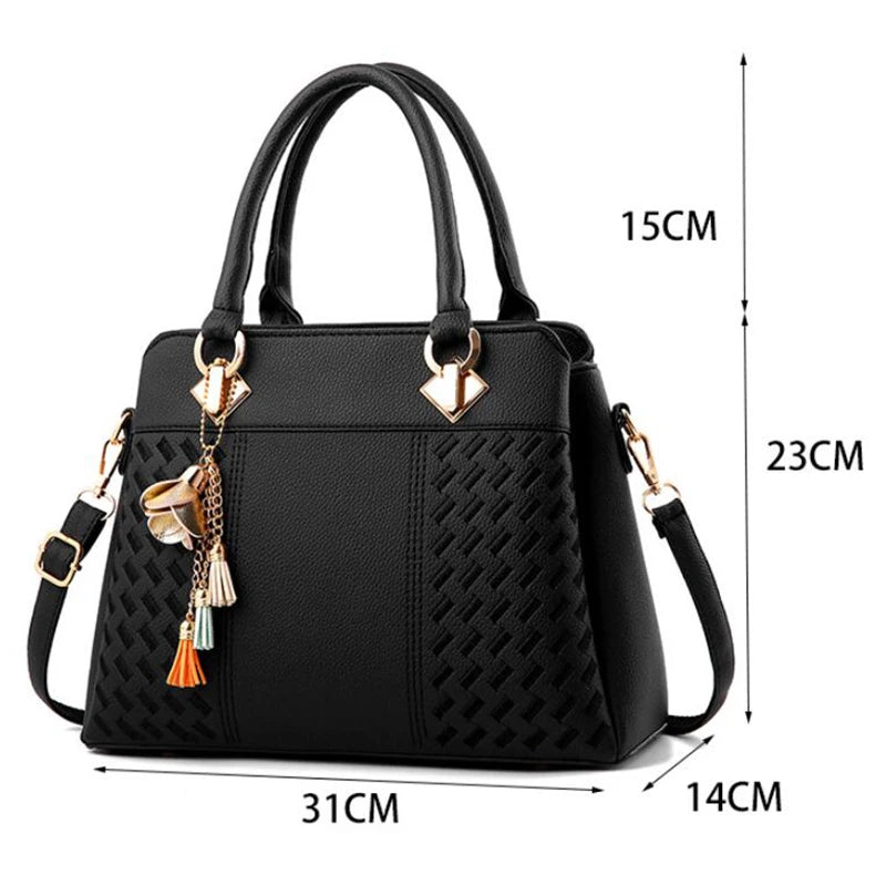 Hemasa Crossbody Bag  and handbag with tassel hanging Large Capacity Female Shoulder Bags Embroidery Tote