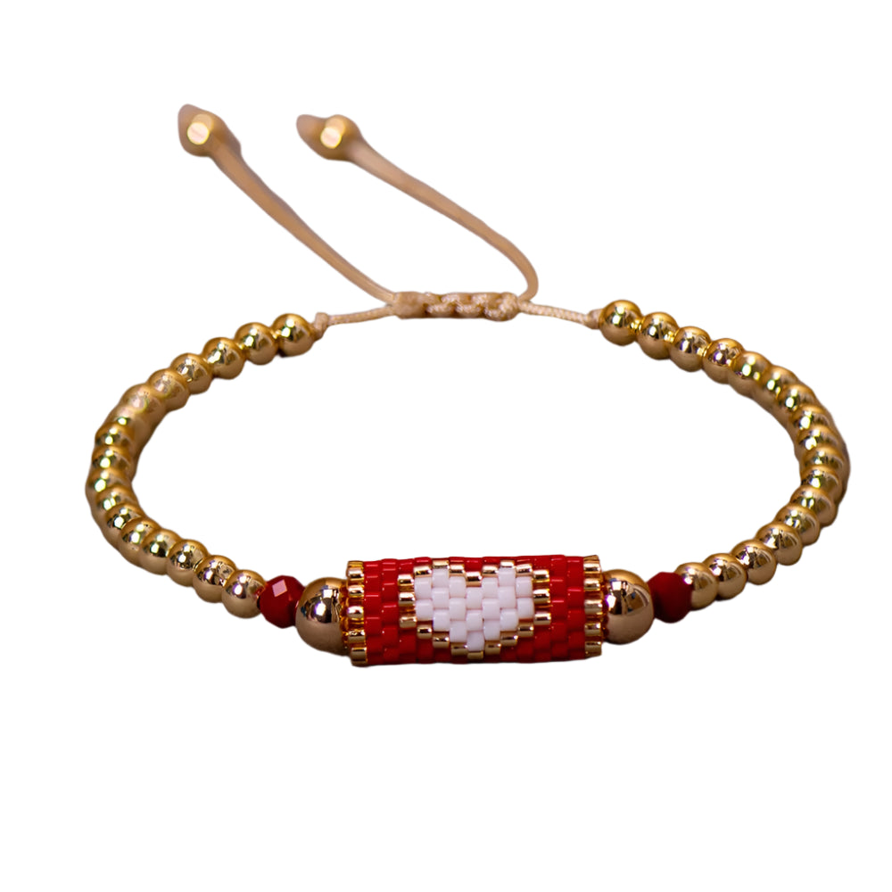 Hemasa Miyuki Bead Bracelet Boho Style Woven Adjustable Thread  For Women Jewelry Heart Ladies Accessory Birthday Gifts Party 2023 New