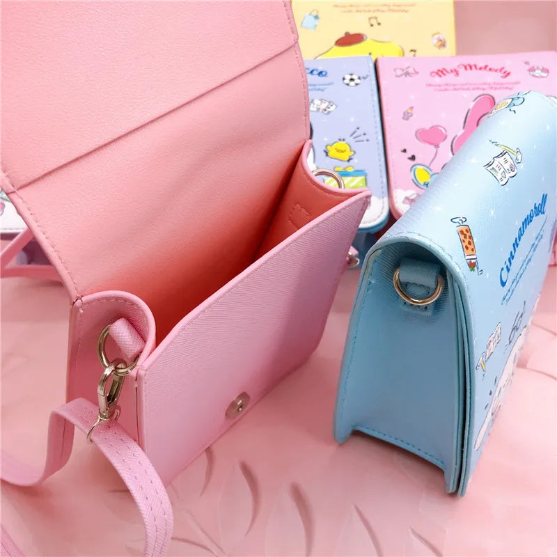 Hello Kitty Shoulder Bag Girls Gifts Sanrio Bags Melody Pudding Cinnamoroll Kuromi Little Twin Stars Crossbags Cute Coin Purses