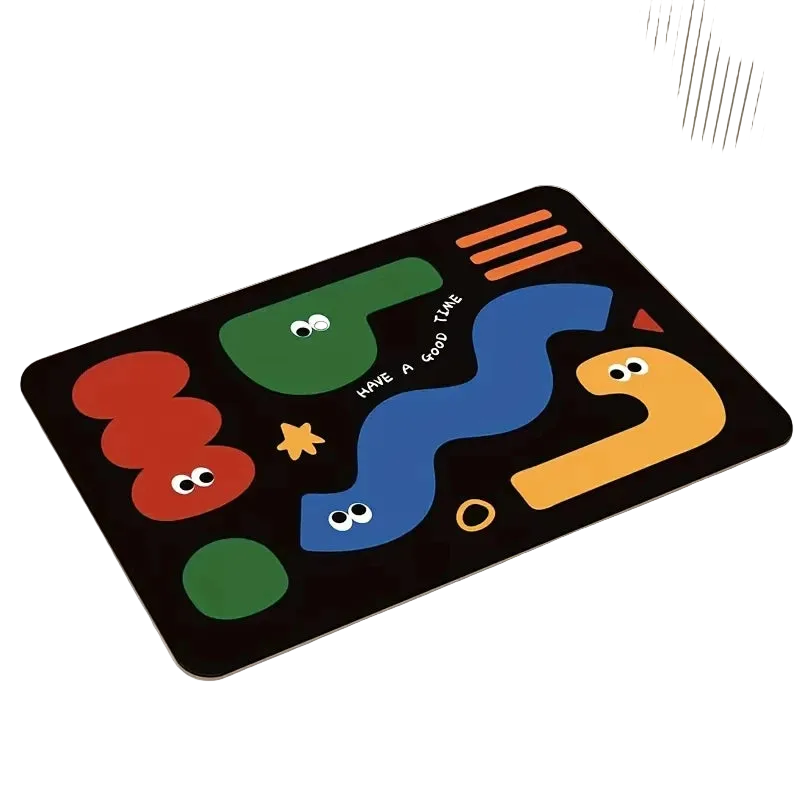 Tejesa  Happy Dopamine Diatomite Floor Mat - Absorbent, Slip-Resistant And Easy-To-Clean Entrance Mat