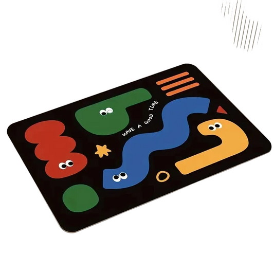 Tejesa  Happy Dopamine Diatomite Floor Mat - Absorbent, Slip-Resistant And Easy-To-Clean Entrance Mat