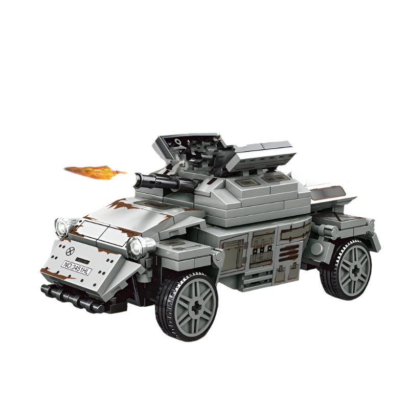 Hemasa Militarys Trucks Camouflage Commando Armored Car Antiaircraft Gun Off Roader Building Blocks /Model Sets Bricks Kids Kits