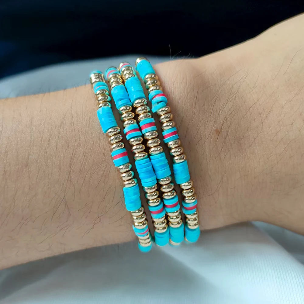Tejesa Seed Beads Colorful 6mm Beaded  Bracelets Sets for girls/Women