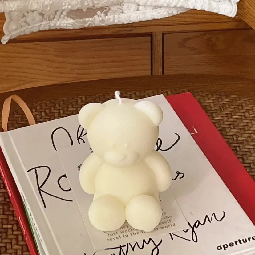 Hemasa 3D Cute Cartoon Bear Silicone Candle Mold Diy Handmade Soap Plaster Ice Cube Baking Mould Birthday Party Wedding Gift Making Kit