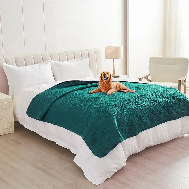 Dirt-Proof Bedspread Waterproof Dog Bed Cover Pet Blanket for Furniture Bed Protector Couch Cover for Dogs Cats Non-Slip Backing