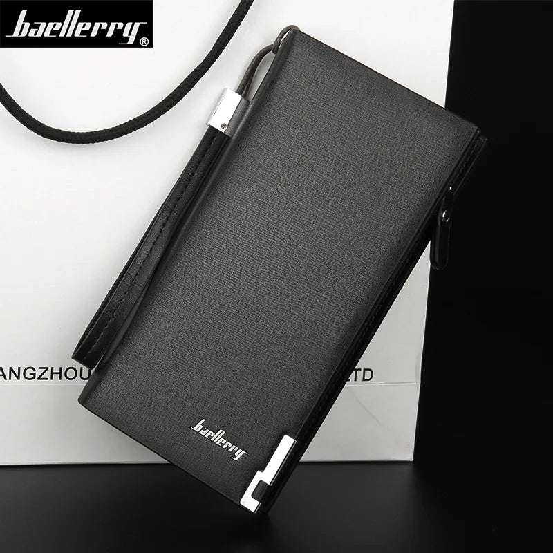 Hemasa  Large Capacity Zipper Handbag Card Holder Clutch Wallet For Men