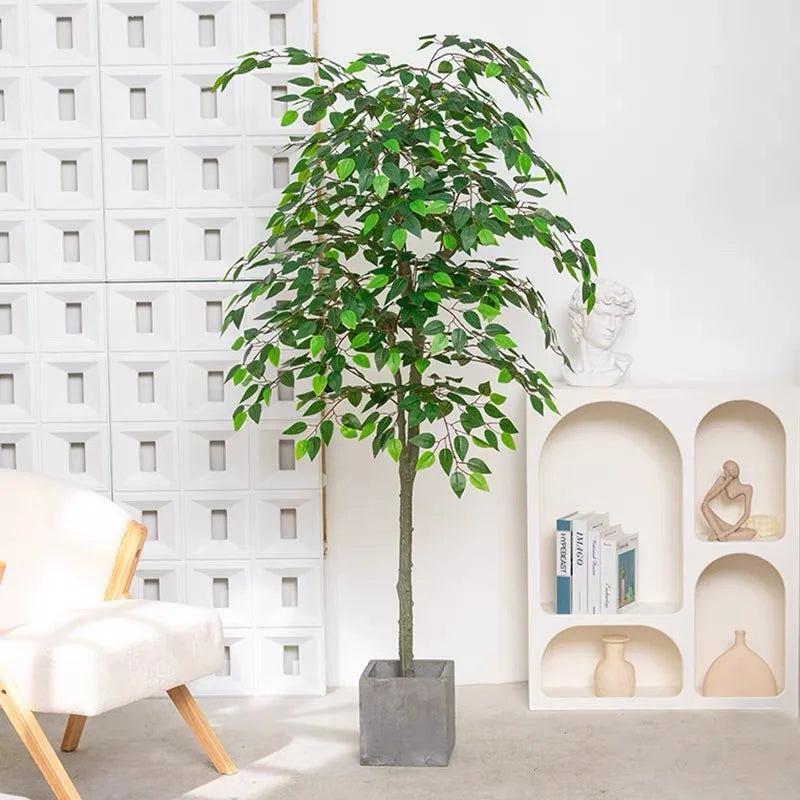 180CM Artificial Tree Artificial Banyan Tree Removable Fake Plant Potted Tree Artificial Ficus Tree For Christmas Room Decor