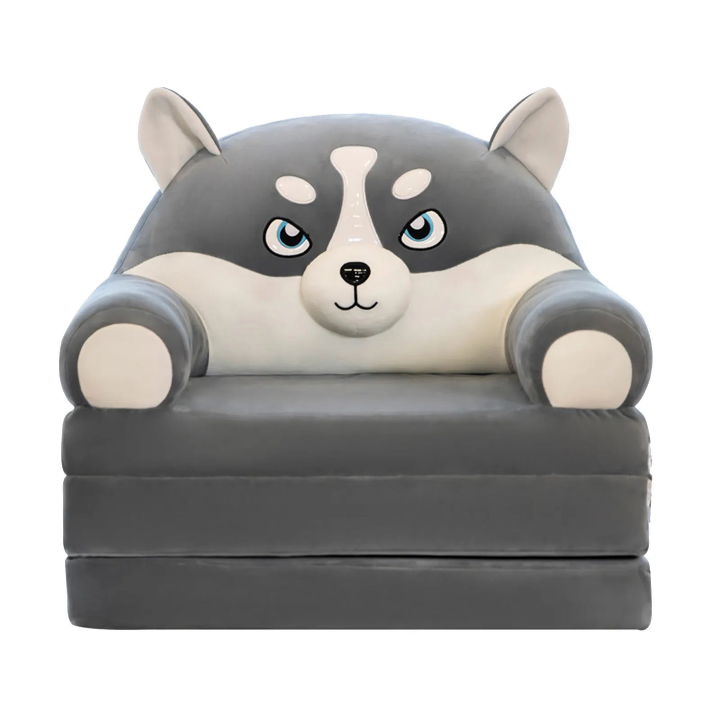 Foldable Kid Sofa Backrest Armchair Cover Plush Cute Cartoon Children Lazy Sofa Flip Open Sofa Cover For Living Room Bedroom