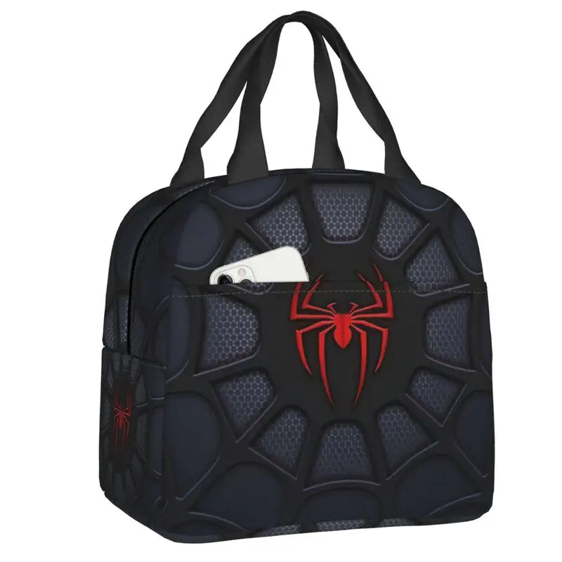 Custom Spider Man Lunch Bag Portable Cooler Thermal Insulated Lunch Box for Outdoor Camping Travel Multifunction Food Bento Box