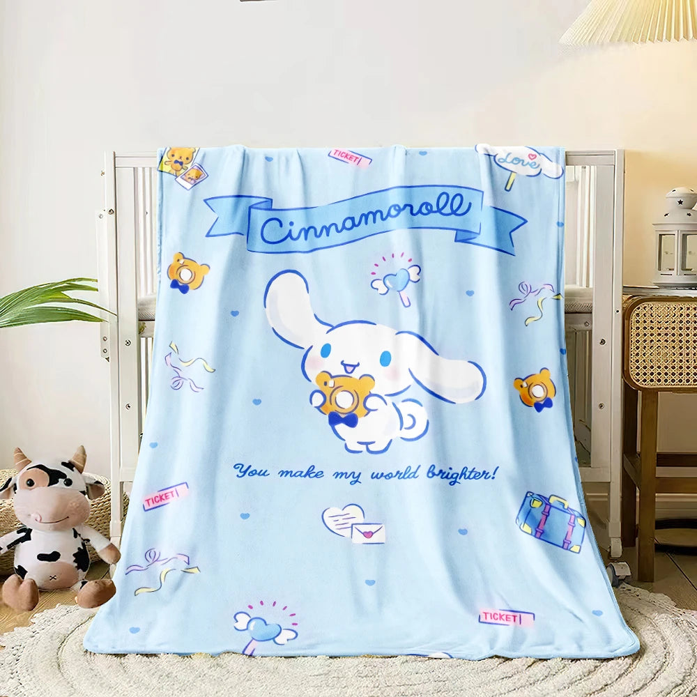 Hemasa Lightweight Flannel Throw for Bed, Travel, Camping, Livingroom, Office, Couch,Chair