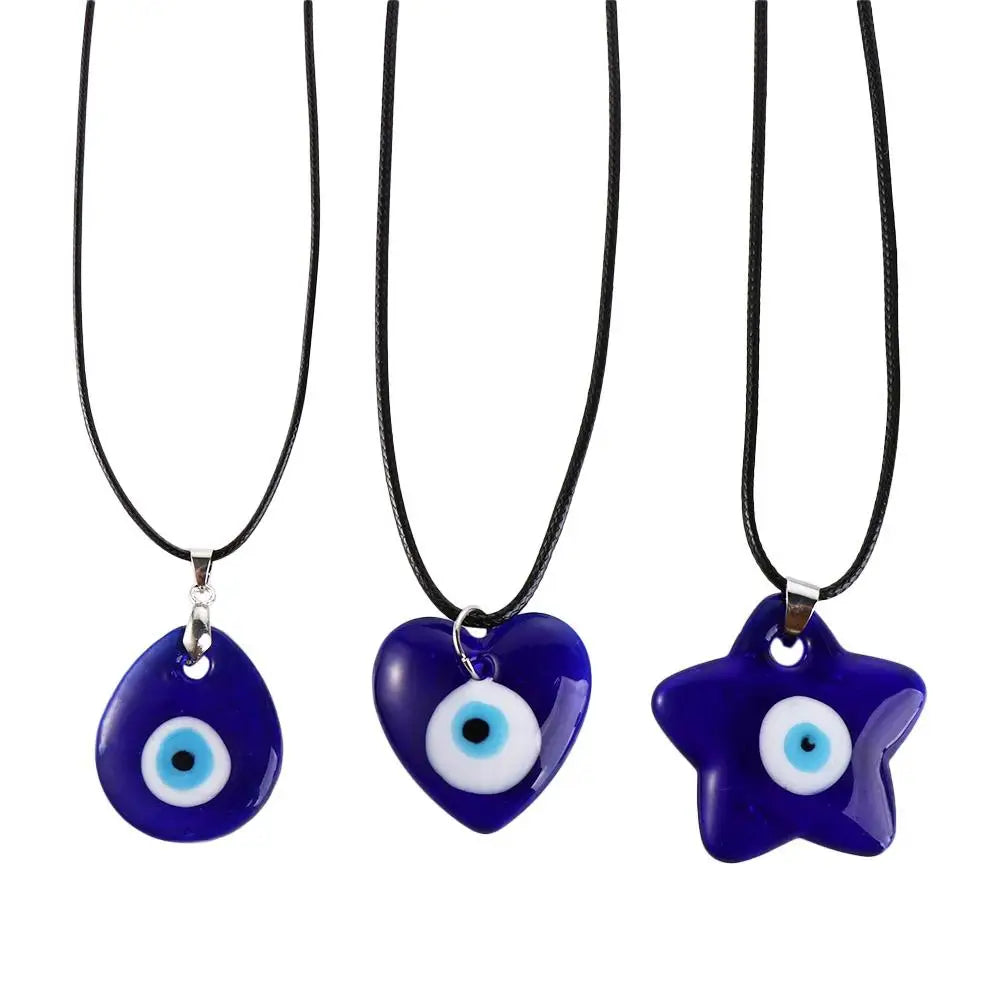 Neck Rope Clavicle Chain Couple Necklace Turkish Party Friendship Choker Blue Eye Pendant Necklace for Women Amulet Necklace