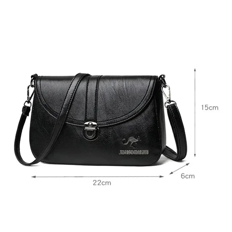 New Fashion Women's Simple Shoulder Messenger Bag Elegant Straddle Mom's Handbag Ladies Large Capacity Crossbody Bag