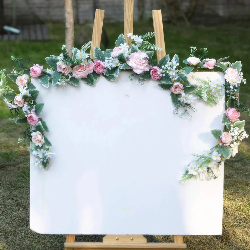 Tejesa Artificial Rose Flower Vine 175cm Peony Daisy Floral Garlands for Wedding Party Decor Outdoor Table Centerpiece Valentine Day