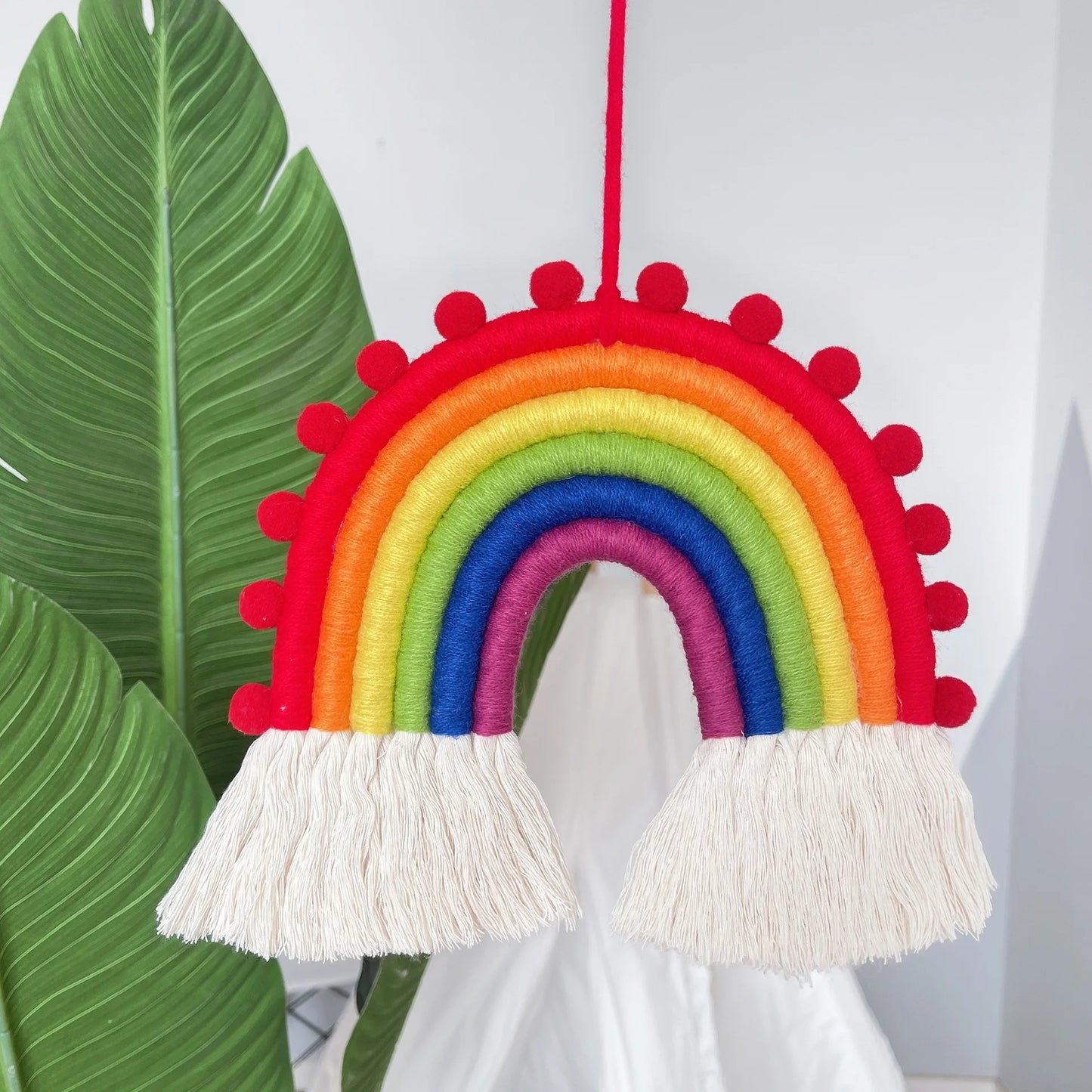Hemasa Nursery Decoration Nordic Handmade Rainbow Hanging Decor Kids Room Rainbow Hanging Decoration Scandinavia Rainbow Home Decor