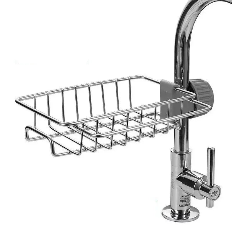 Hemasa Kitchen Stainless Steel Sink Drain Rack Sponge Holder/ Soap Drainer Towel