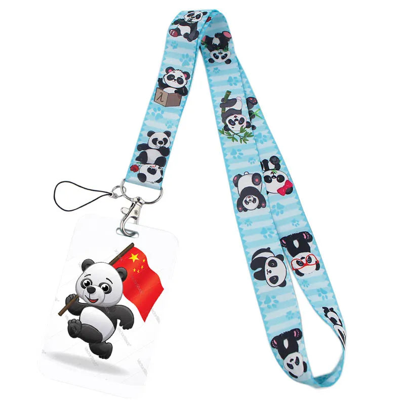 Tejesa  panda Lanyard Badge Holder ID Card /Lanyards Cell Phone Rope Key Lanyard Neck Straps Keychain