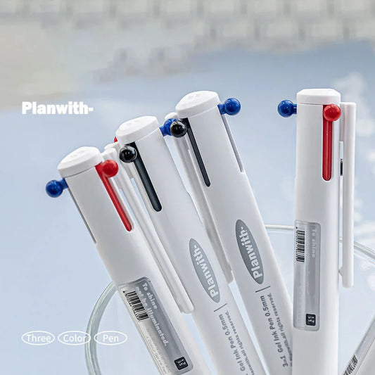 Triangle Multi-Color Pen Tri-Color 0.5 Simple Notes Homework Revised Multi-Functional gel Pen