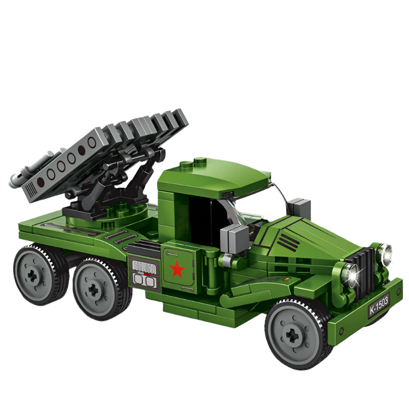 Hemasa Militarys Trucks Camouflage Commando Armored Car Antiaircraft Gun Off Roader Building Blocks /Model Sets Bricks Kids Kits