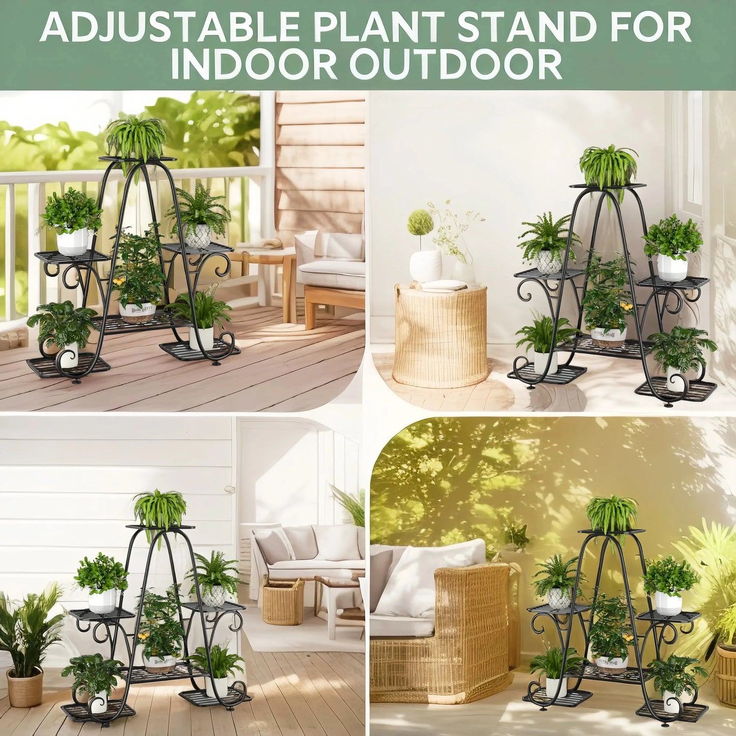 Plant Stand Metal Plant Rack Multiple-layer Shelf For Indoor And Outdoor Plants Flower Living Room Garden Furniture For Display